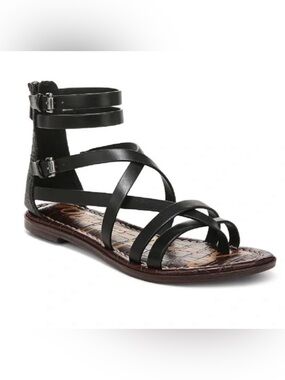 Sam Edelman Black Multi-Strap Ankle Gladiator Sandal